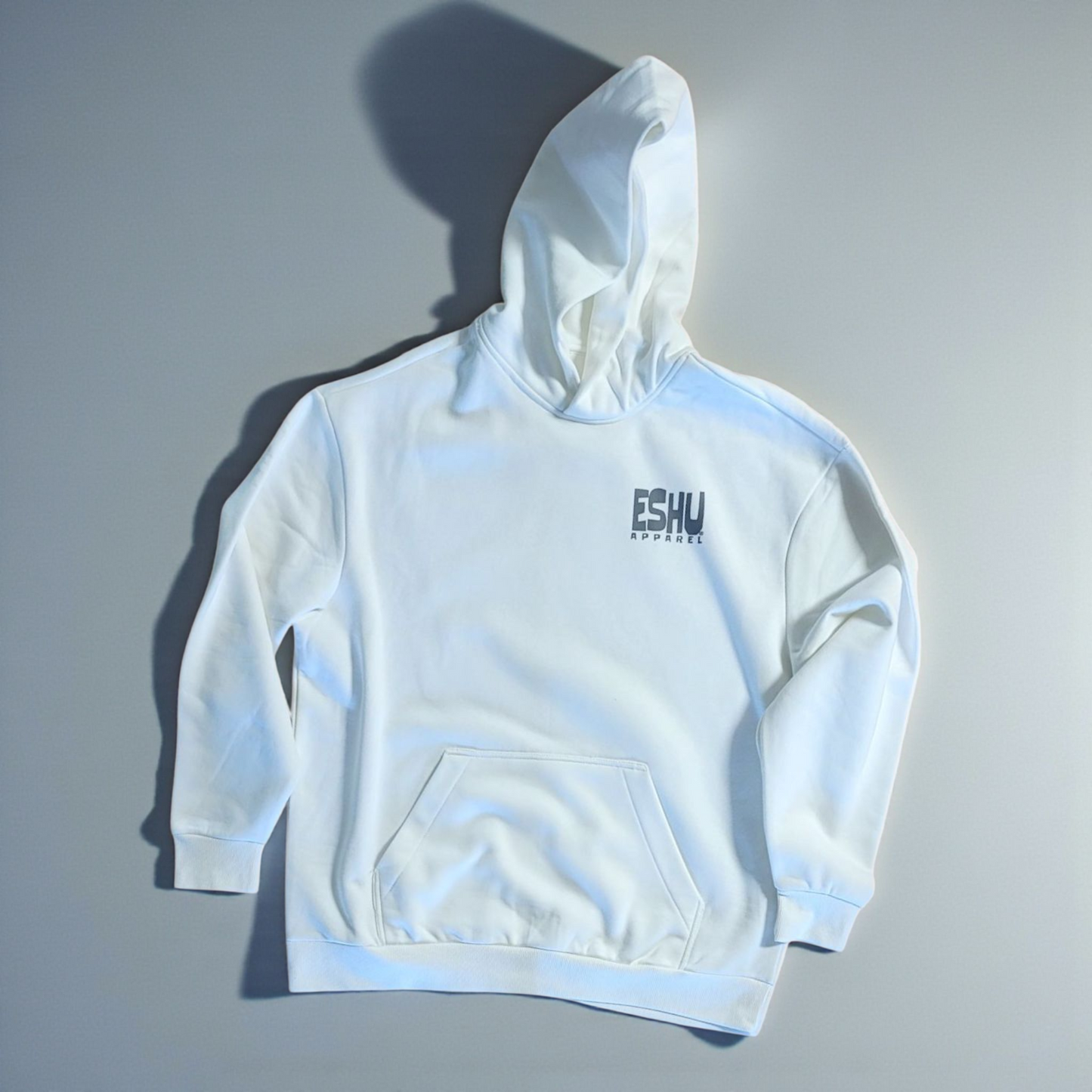 Eshu® Apparel THE STACKED Edition Hoodie – Black & White (Oversized Fit)