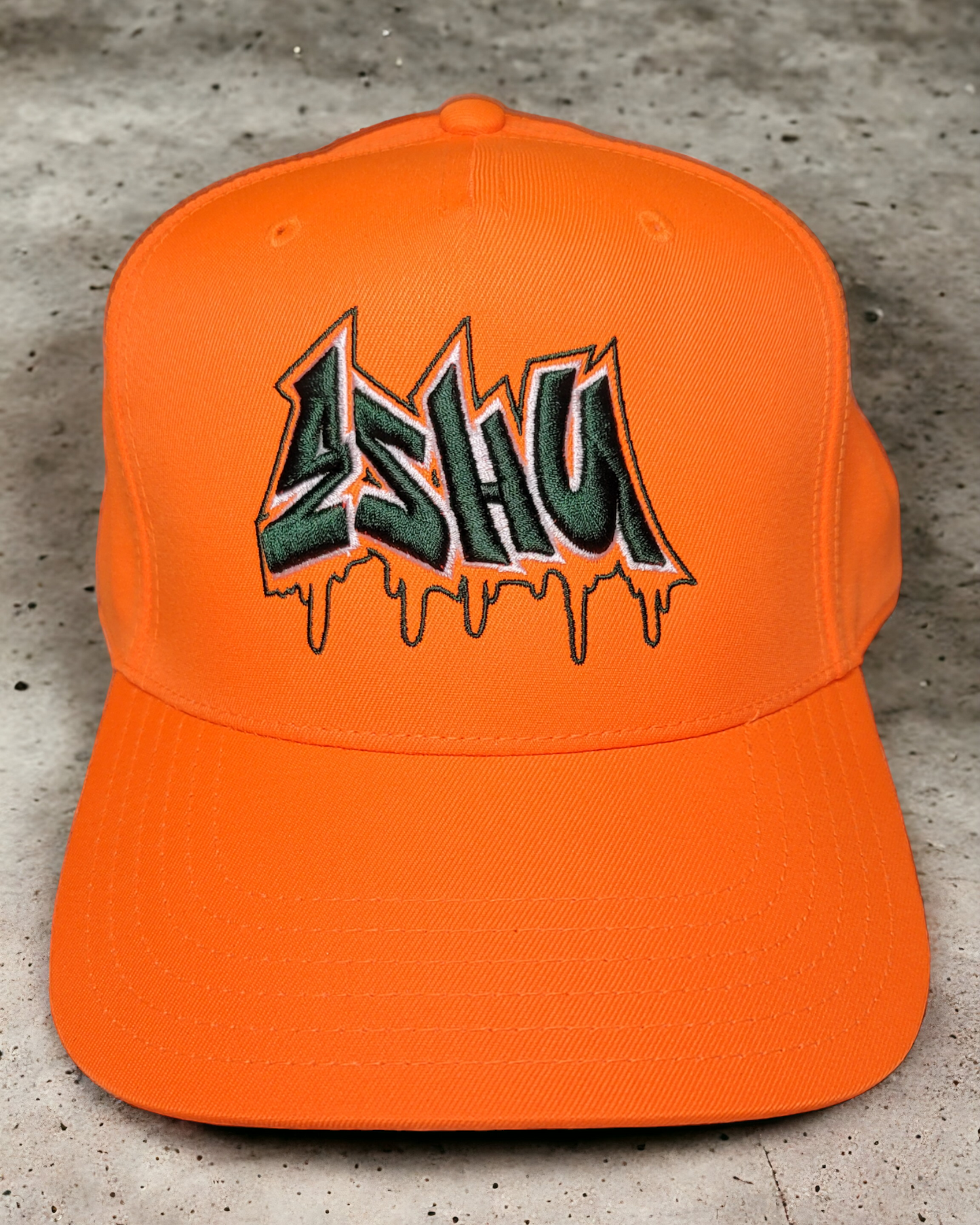 ESHU embroidered graffiti get up in puff - 5-Panel Classic Fit Snapbacks