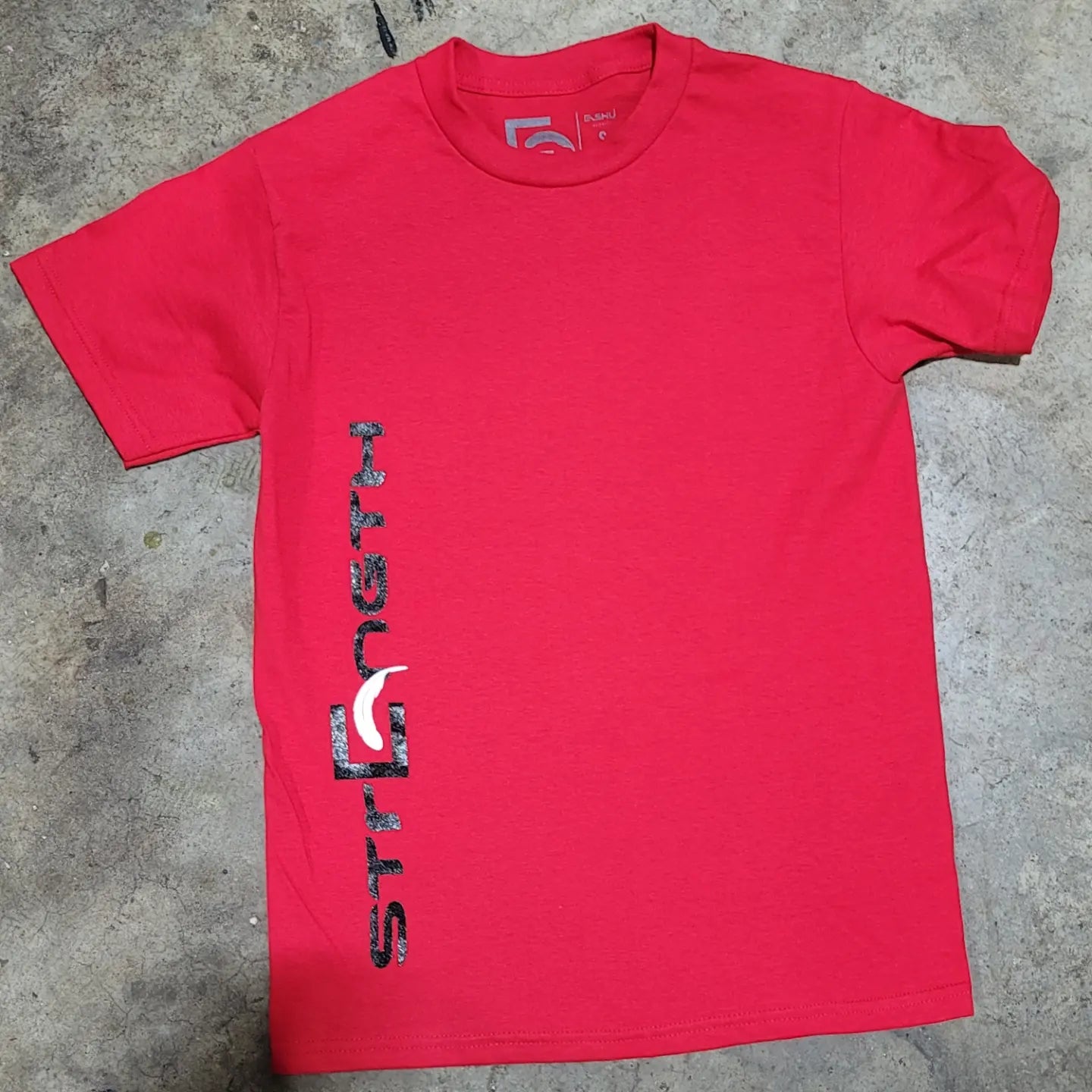 NOW AVAILABLE | STRENGTH | Eshu Apparel | Screen Print Vertical T-Shirt | 100% Cotton