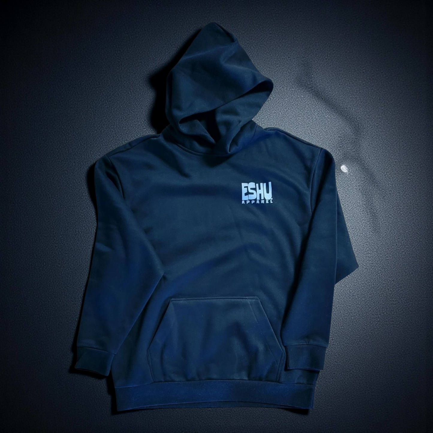 Eshu® Apparel THE STACKED Edition Hoodie – Black & White (Oversized Fit)