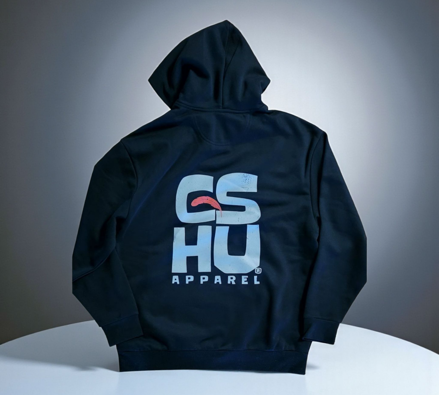 Eshu® Apparel THE STACKED Edition Hoodie – Black & White (Oversized Fit)
