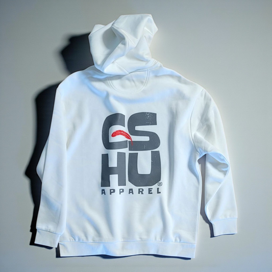 Eshu® Apparel THE STACKED Edition Hoodie – Black & White (Oversized Fit)