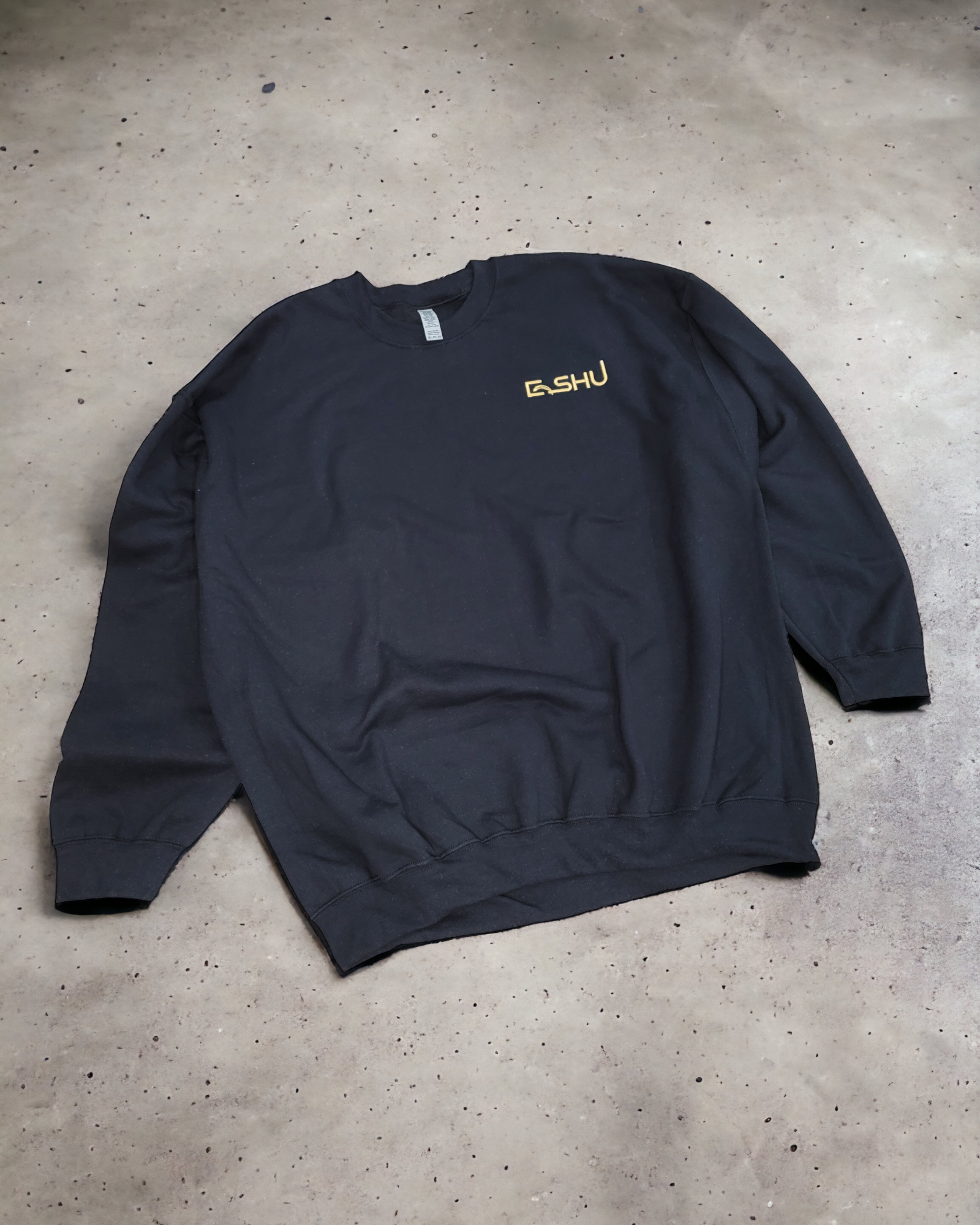 Eshu Apparel Embroidered Fleece Crew Neck Sweatshirt - Premium 8oz. 50/50 Blend