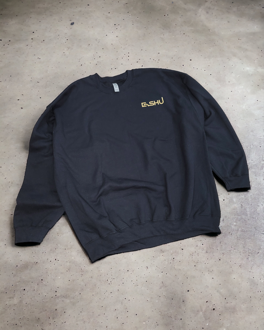 Eshu Apparel Embroidered Fleece Crew Neck Sweatshirt - Premium 8oz. 50/50 Blend
