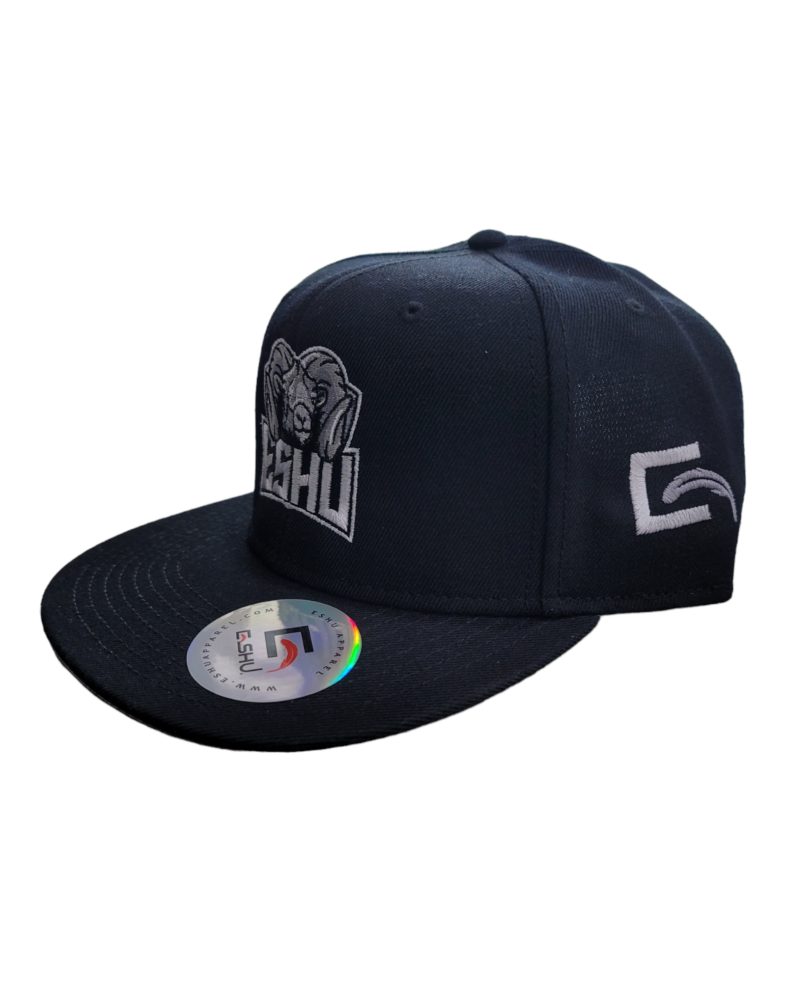 Eshu Apparel 'The Goat' Premium Snapbacks - 85% Acrylic, 15% Wool | White, Black, Red