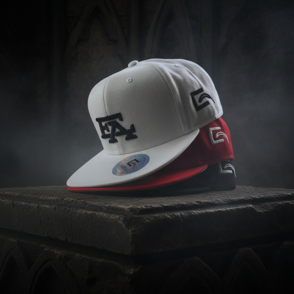 ESHU Apparel EA 3D Embroidered Snapbacks - 6 Panel, Classic Fit, Premium Fabric
