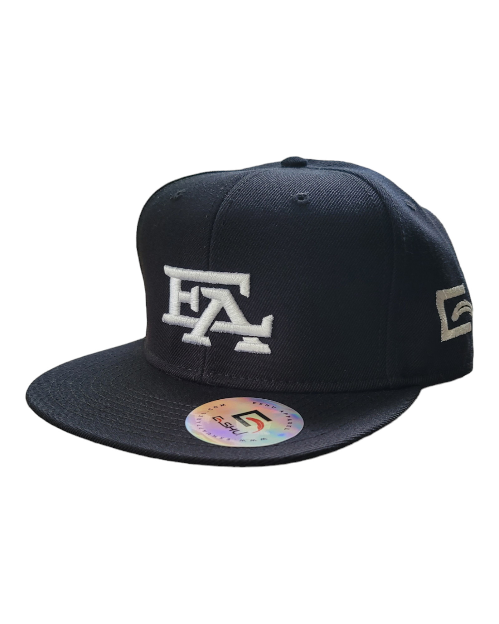 ESHU Apparel EA 3D Embroidered Snapbacks - 6 Panel, Classic Fit, Premium Fabric
