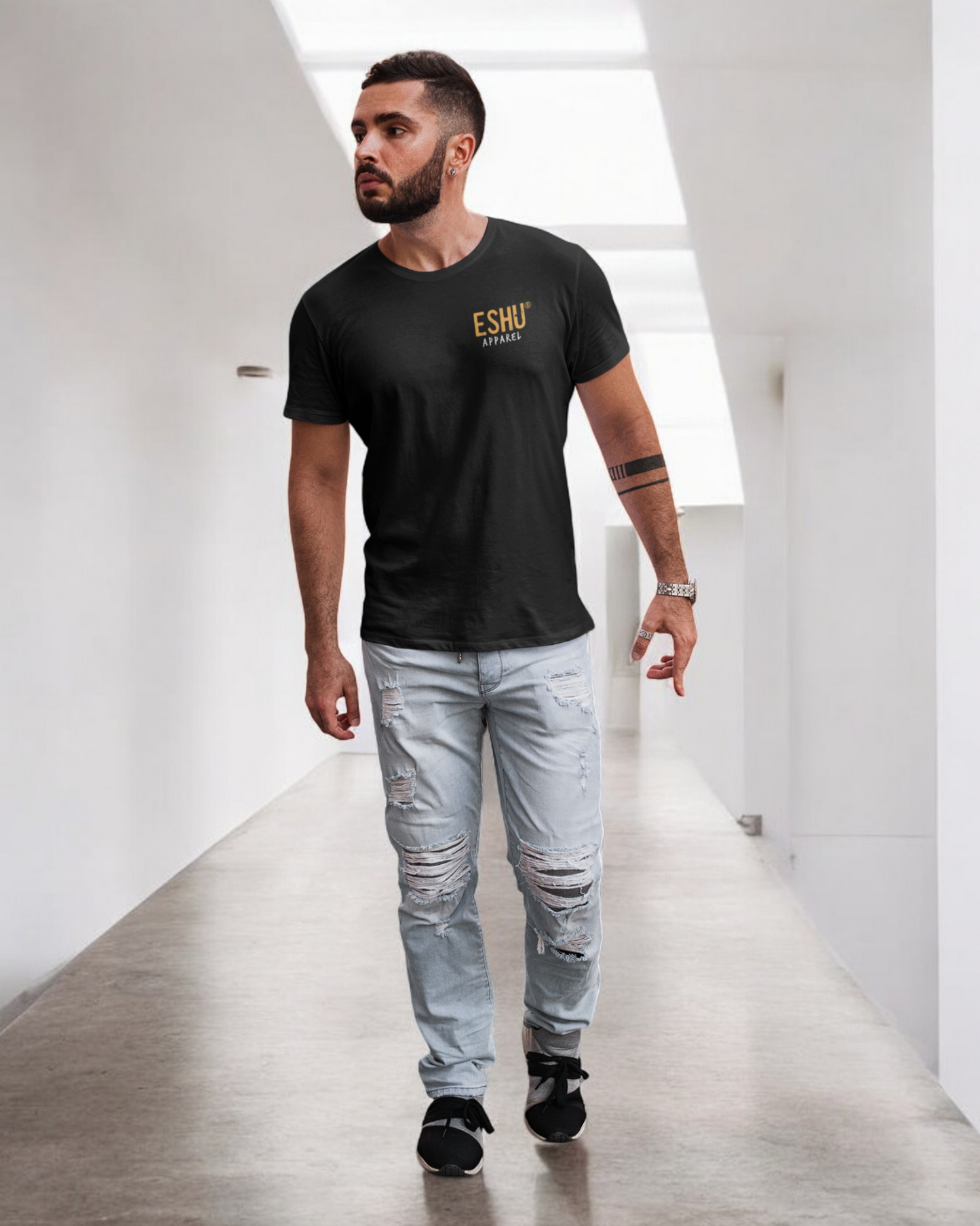 MEET ME AT THE CROSSROADS T-Shirt | Eshu Apparel - Black Heavyweight Streetwear Tee