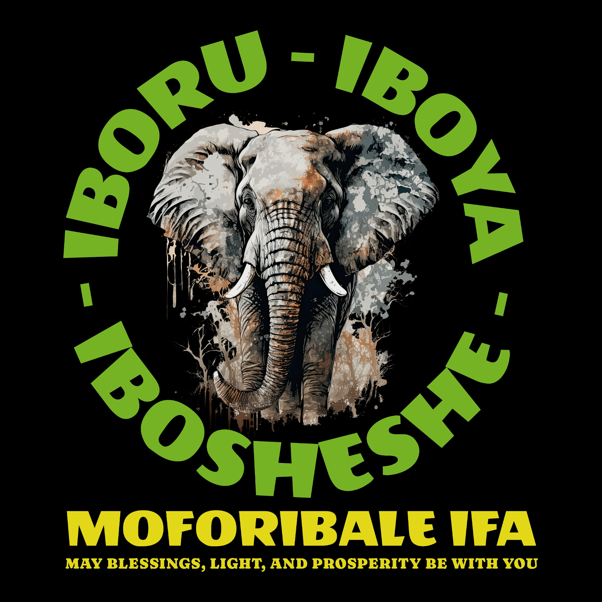 ENGLISH - IBORU IBOYA IBOSHESHE – MOFORIBALE IFA | Eshu® Apparel Heavyweight T-Shirt