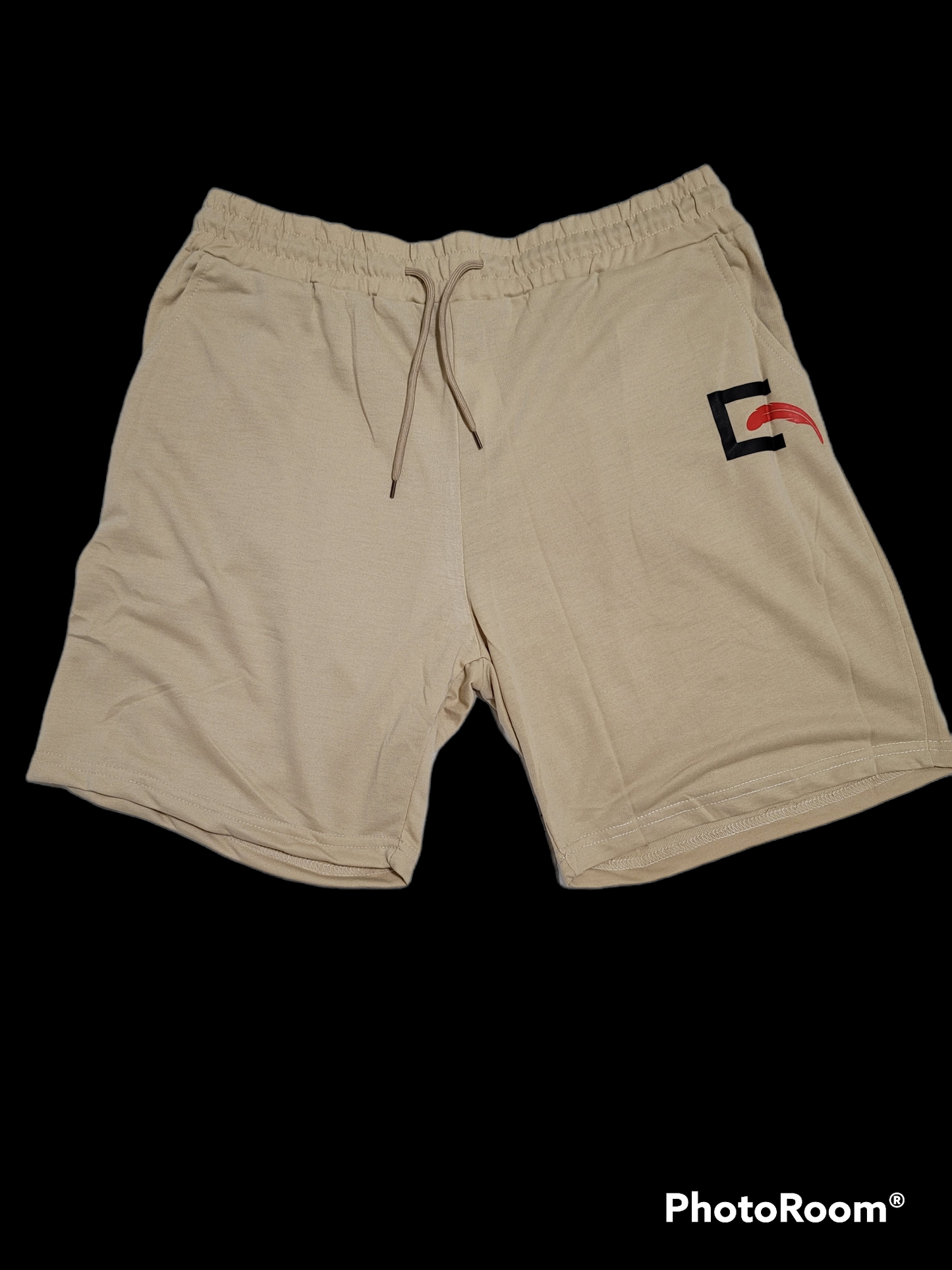 ESHU LOGO | KHAKI |  2 PIECE TRACK SET (SHIRT AND SHORTS)  | SLIM FIT  (M, L, XL, XXL)